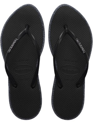 Havaianas Siyah Kadın Plaj Terliği Slım Poınt Glıtter
