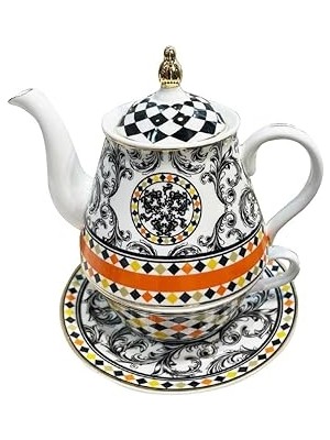 Starseven Lucky Margery Bone Tek Kişilik Demlik &amp; Fincan Seti