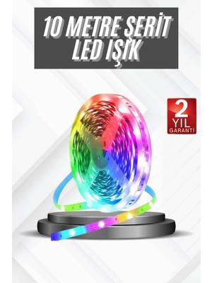 İntora Rgb Şerit LED 10 Metre LED Işık Kumanda ile Rgb
