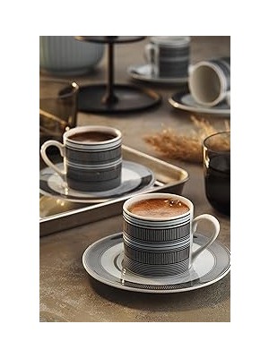 Starseven Kütahya Porselen 12358 8 Parça 4 Kişilik Kahve Fincan Takımı