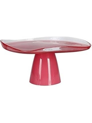 Starseven Porland Ripple Pembe Ayaklı Tabak 28 cm