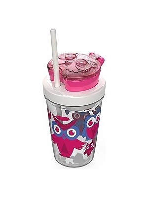 Starseven Contigo Snack Atiştirmalik Tritan Bardak 350 Ml, Pembe