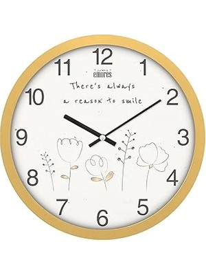 Starseven Emores 30 cm Gerçek Cam Sessiz Mekanizma Duvar Saati