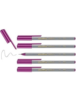 Starseven Edding 55 Fineliner - Koyu Pembe - 5 Kalem - 0,3 mm Uç
