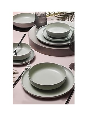 Starseven Kütahya Porselen Moderna 4 Kişilik 16 Parça Yemek Takımı 720162 Yeşil