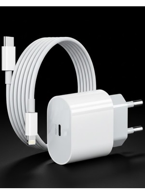 İntora Iphone 14 13 12 11 Uyumlu 20W Hızlı Şarj Adaptörü Lightning Kablo Seti
