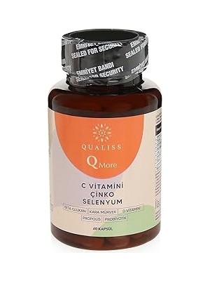 Starseven Qualiss Q More 60 Kapsül C - D, Propolis, Probiyotik, Çinko, Selenyum Içeren Takviy