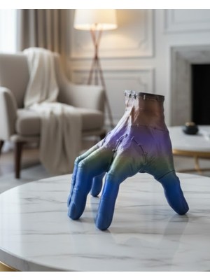 İntora 3D Multicolor El Biblo 27X22 cm Sanatsal Dikkat Çekici Dekor