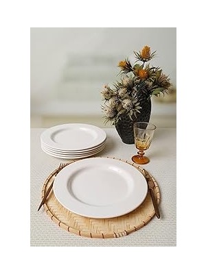 Starseven Keramika Beyaz Assos Servis Tabağı 28 cm 6 Adet 006