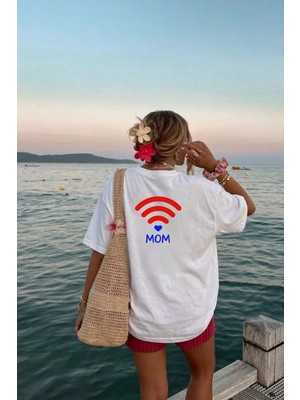 Monila Kadın Premium Kumaş Sırtı Baskılı Oversize T-Shirt