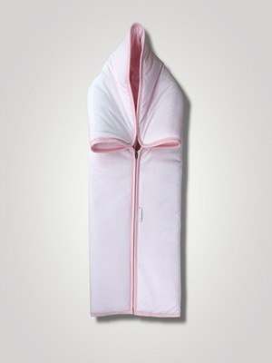 Epilons Yenidoğan Düz Renk Fermuarlı Kadife Kumaş Kız Bebek Battaniyesi