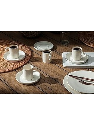 Starseven Porland Illusion Platin 4 Kişilik Kahve Takımı 90CC