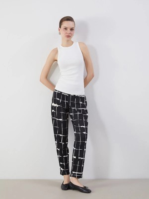 Lc Waikiki Yeni Sezon Beli Lastikli Desenli Kadın Pantolon