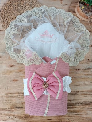 Epilons Yenidoğan Tericotton Örgülü Trilüx Bebek Battaniyesi Kundak