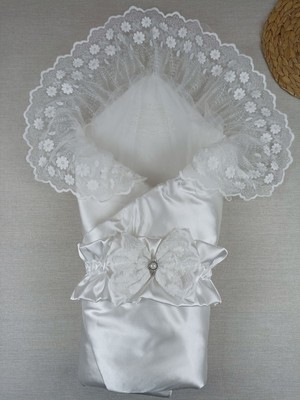 Epilons Yenidoğan Pırıltı Taç Nakışlı Trilüks Kundak Bebek Battaniyesi