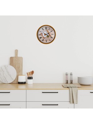 LTG Nova Mey Ithalat® Rustic Turuncu 36 cm Duvar Saati