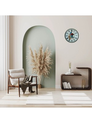 LTG Nova Mey Ithalat® Krem 36 cm Paris Strawberry Bird Duvar Saati