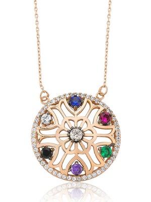 Epilons 925 Ayar Gümüş Yaşam Çiçeği Kadın Gümüş Kolye PT2610183 (1021)