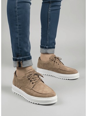 Joy Ayakkabı JY-T12X Arts Bağcıklı Süet Erkek Günlük Spor Klasik Ayakkabı Sbt - Camel