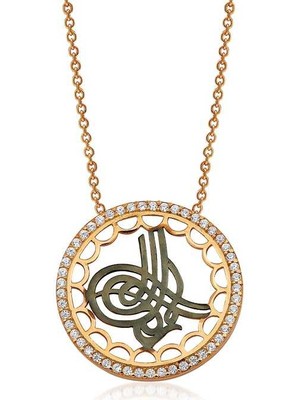 Epilons 925 Ayar Gümüş Tuğralı Kadın Gümüş Kolye PT2610172 (1021)