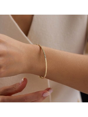 Sembol Gold 14 Ayar Altın Kelepçe Bileklik 2,00 gr 6,0 cm