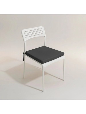 Gullfoss Antrasit Bahçe Balkon Salon Sandalye Minderi 40X40 cm