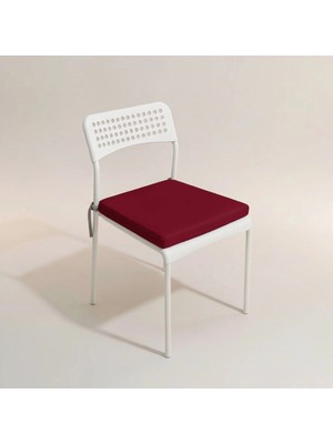 Gullfoss Bordo Bahçe Balkon Salon Sandalye Minderi 40X40 cm