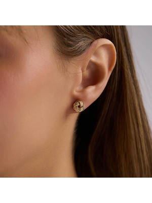 Sembol Gold 14 Ayar Altın Düğüm Model Küpe 0,77 gr 8 mm