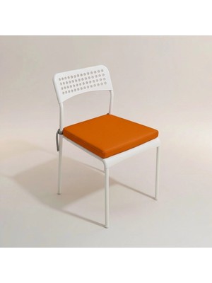 Gullfoss Turuncu Bahçe Balkon Salon Sandalye Minderi 40X40 cm