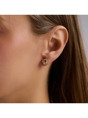 Sembol Gold 14 Ayar Altın Düğüm Model Küpe 0,77 gr 8 mm