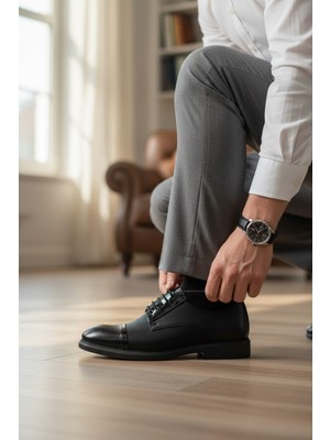 Enoch Karizmatik Adımlar Hakiki Deri Premium Işçilikli Modern Klasik Ayakkabı