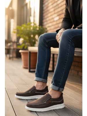 Enoch Soft-Walk Deri Serisi Premium Süet Dokulu Casual Ayakkabı