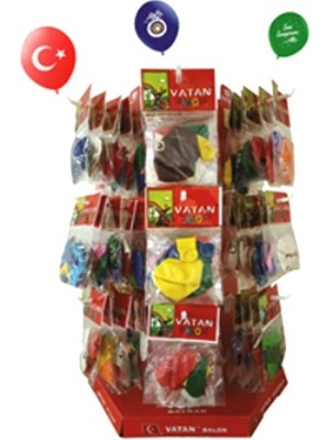 Gemar Metalik Renkli Karışık Balon 26CM - 20 Adet