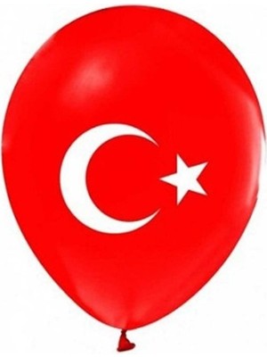 Gemar Bayraklı Ay Yıldızlı Balon 26CM - 20 Adet