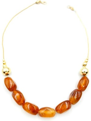 Nuvvo Boncuklu Kolye - Kahverengi