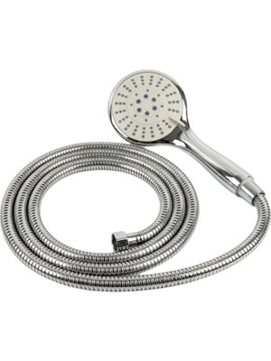 Aesco Çok Fonksiyonlu El Duşu Seti Kireç Önleyici Duş Başlığı Spiral Hortum Mafsallı Askı - Lisinya