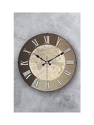 Starseven Emores 36 cm Dekoratif Gerçek Cam Bombe Sessiz Mekanizma Duvar Saati