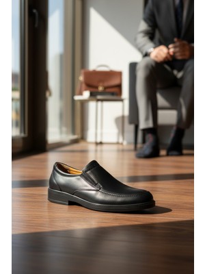 Enoch Moc-Toe Kavisli Dikişli Pratik Bağcıksız Ayakkabı