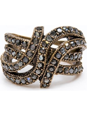 Angelovia Taşlı Düğümlü Bakır Yüzük