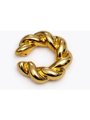 Angelovia Gold Örgü Çelik Earcuff