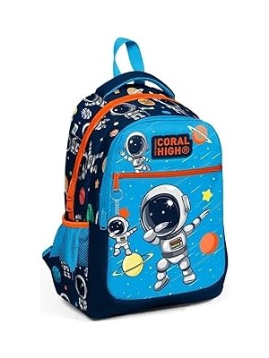 Starseven Coral High Üç Gözlü Erkek Çocuk Ilk Orta Okul Çantası - Lacivert Astronot