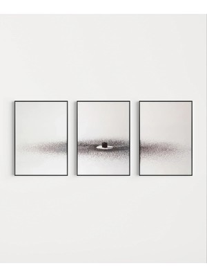 Vogloo Minimal Zen Taş Temalı 3'lü Duvar Poster Seti