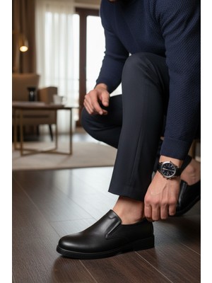 Enoch Elastik Geçişli Hafif Tabanlı Minimalist Klasik Ayakkabı