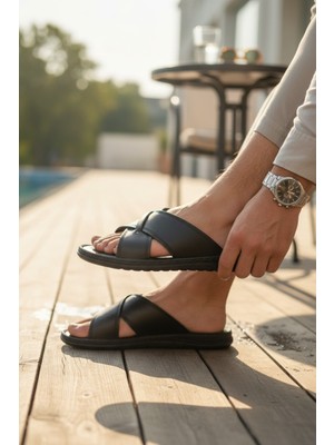 Enoch Masaj Etkili Iç Tabanlı Vaketa Dokulu Erkek Terlik