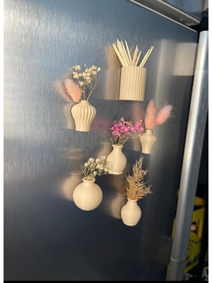 Nana Art Buzdolabı Magnet Mini Vazo Seti 6' Lı