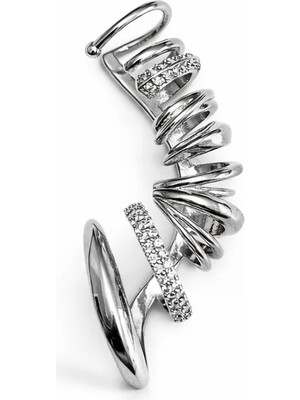 Angelovia Zirkon Taşlı Gümüş  Earcuff