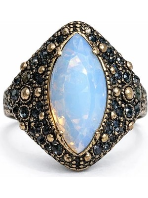 Angelovia Merkez Taşlı Bakır Yüzük