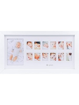 Starseven Fufi̇zu Ilk Yılım Fotoğraf Anı Çerçevesi - Dekoratif Bebek Odası 12 Aylık Resim Hatıra Çerçevesi