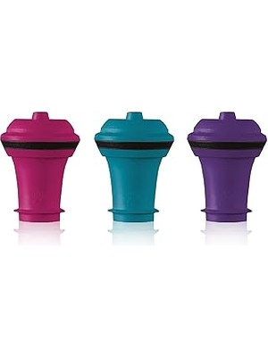 Starseven Vacu Vin 08850606 Yedek Tıpa Renkli 3'lü Set