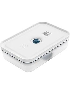 Starseven Zwilling Fresh &amp; Save Vakumlu Yemek Taşıma Kabı, L Düz, Plastik, Yari Şeffaf-Akdeniz Mavisi